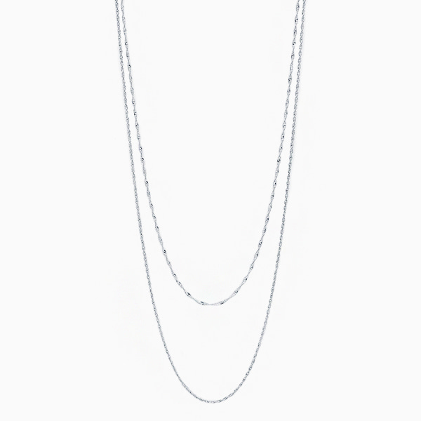 [Silver] AIR Layered chain Necklace n011 실버 에어 레이어드 체인 목걸이