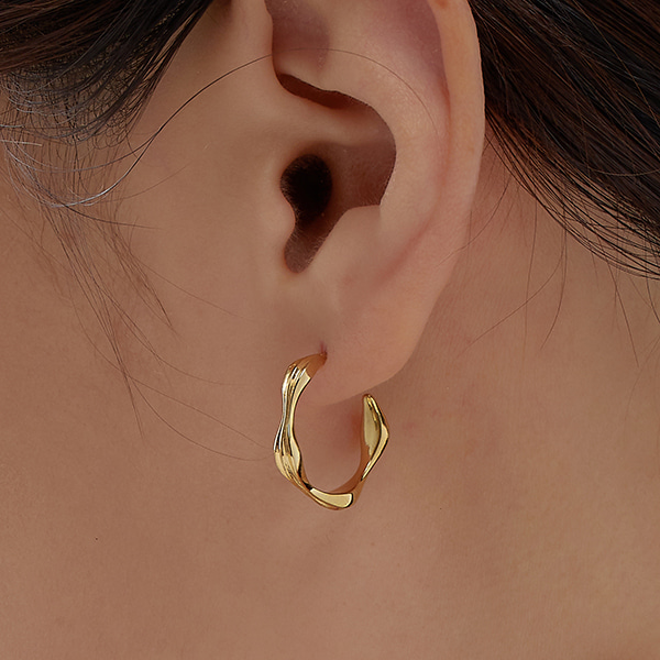 [Silver] Tree Ring&#039;s Whisper EarringsⅡ e066 실버 나이테의 속삭임 귀걸이 Ⅱ